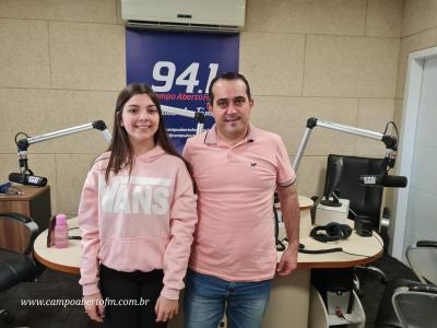 Eduarda Glaba representou Laranjeiras do Sul no Festival Flic de SÃ£o LourenÃ§o do Oeste em Santa Catarina